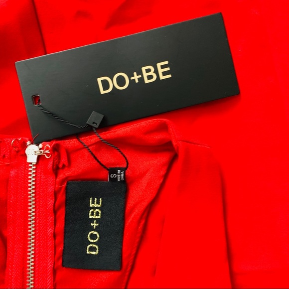 Do + Be  V-Neck Cutout Red Mini Dress - Picture 4 of 4